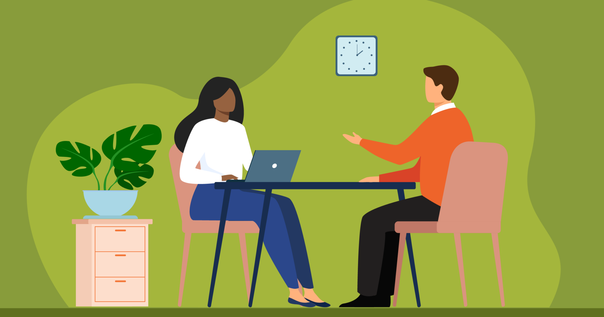 animated people having a conversation