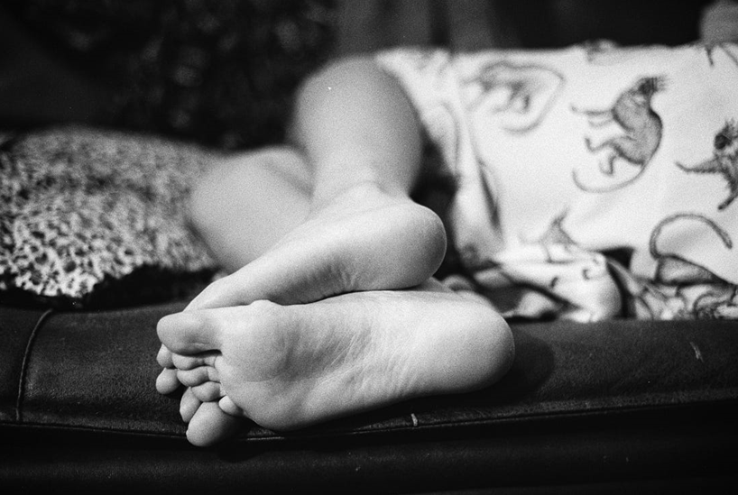 Feet of a person resting.